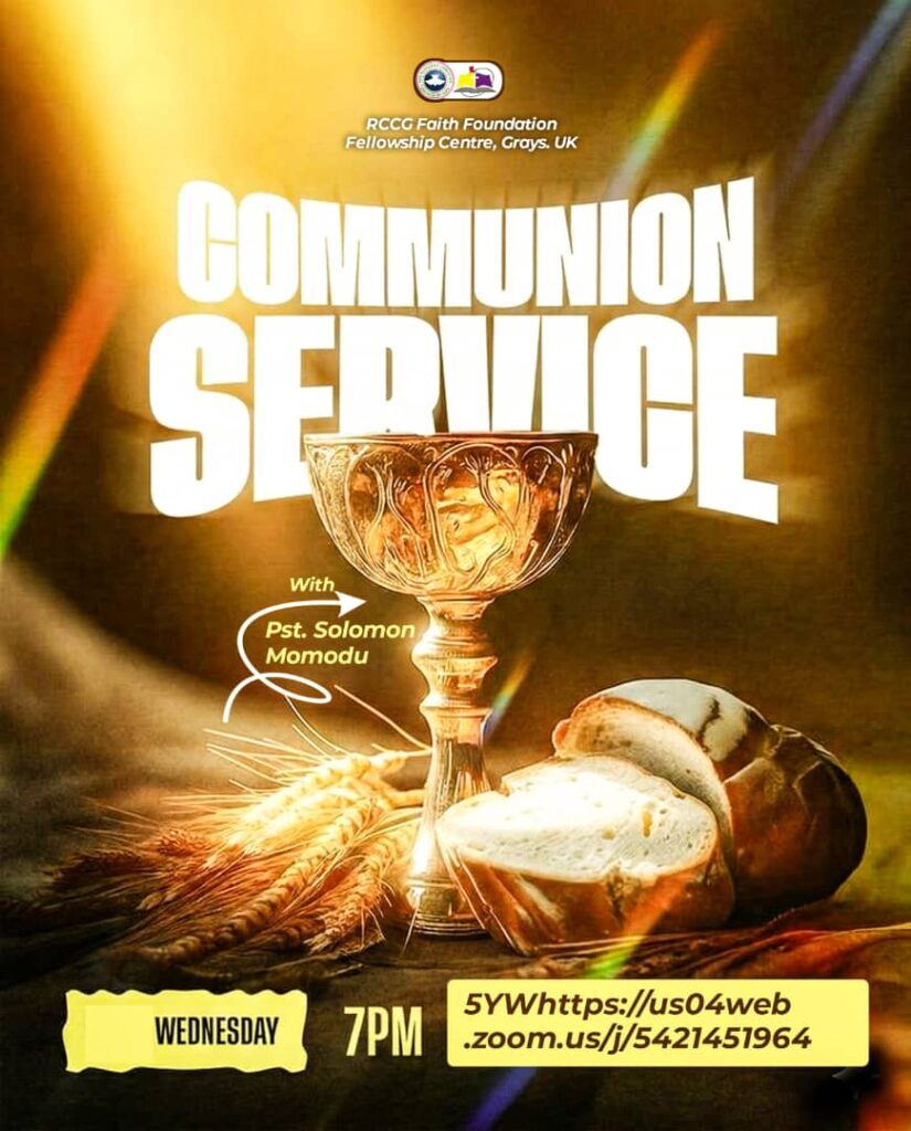 Today is Communion Service 🍞🍷