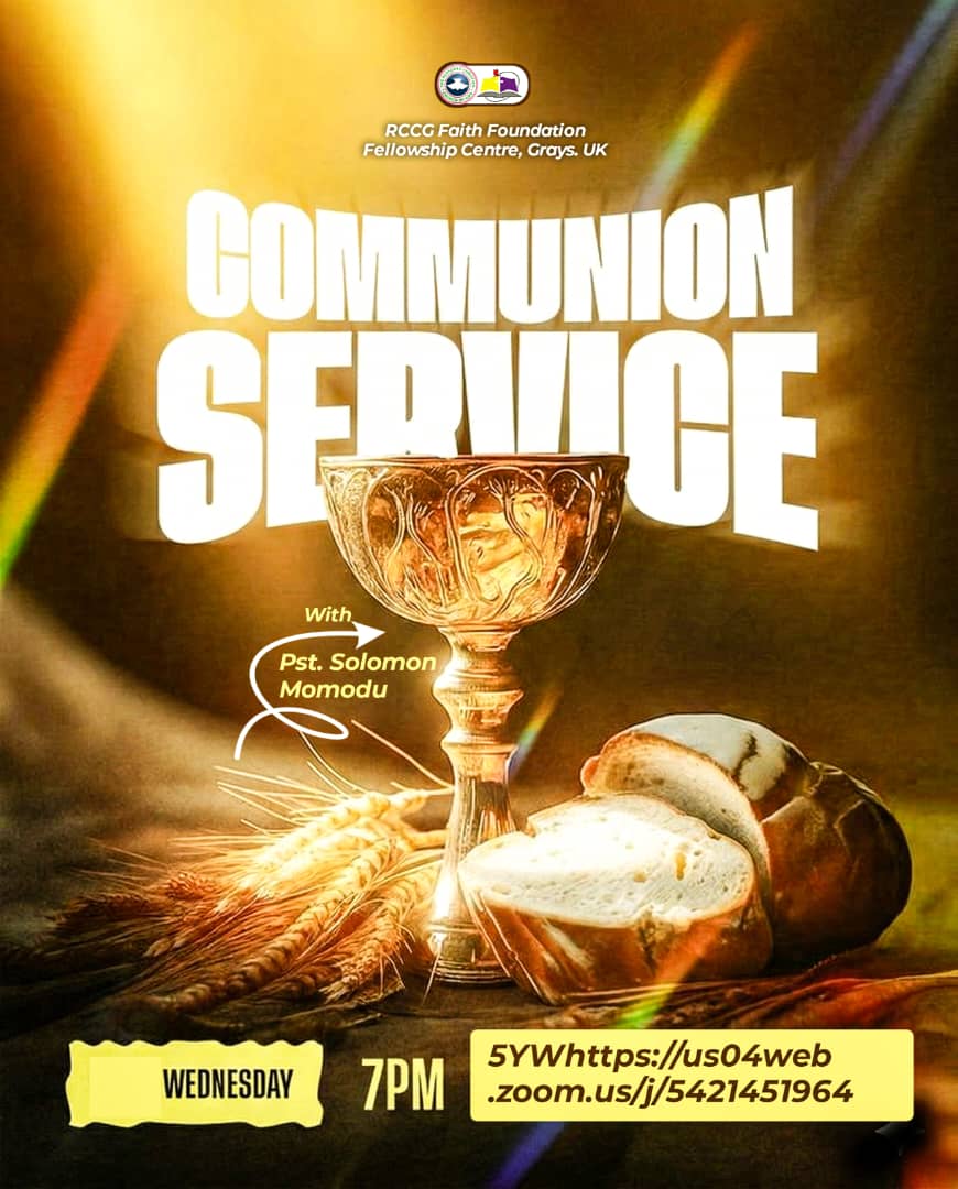 Today is Communion Service 🍞🍷